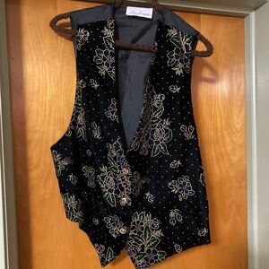 Vintage Lisa Josephs Christmas Holiday Vest